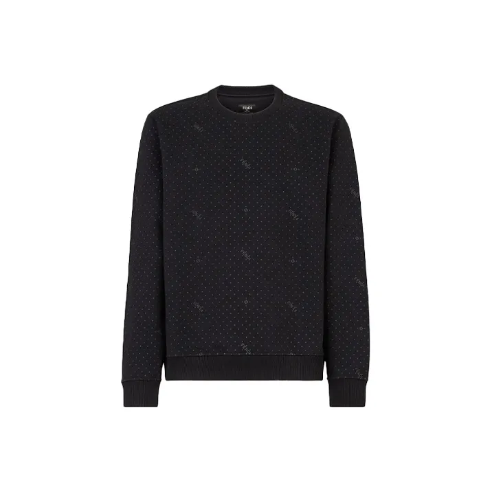FENDI Ff Logo Velvet Sweatshirt-0