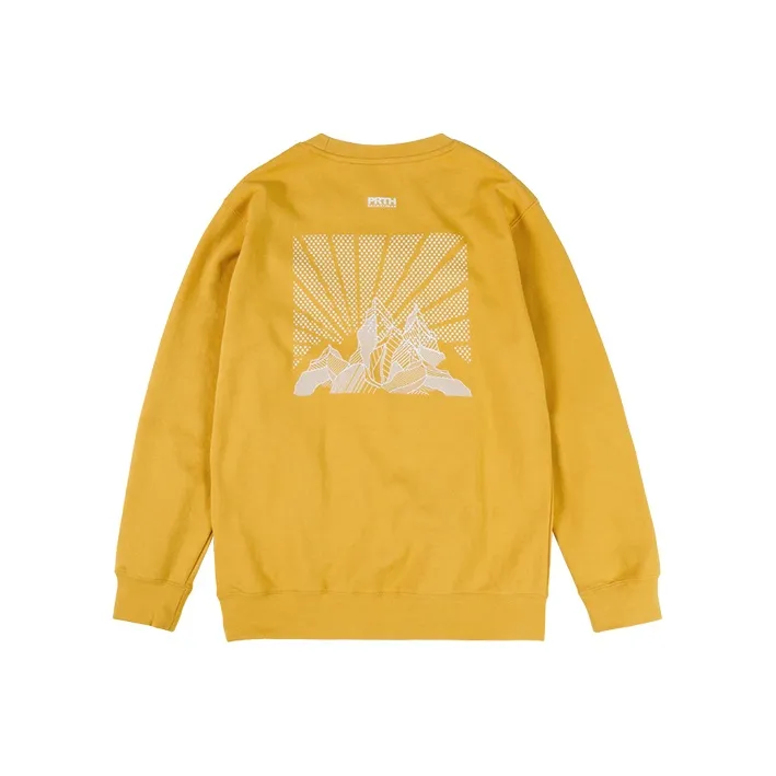 Prth Promethean Crew Neck Loose Fit Sweatshirt Unisex Yellow-0