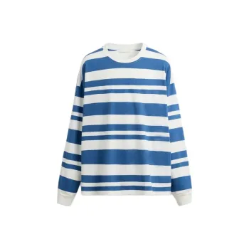 ZARA T Shirt Men's White/Sea Blue