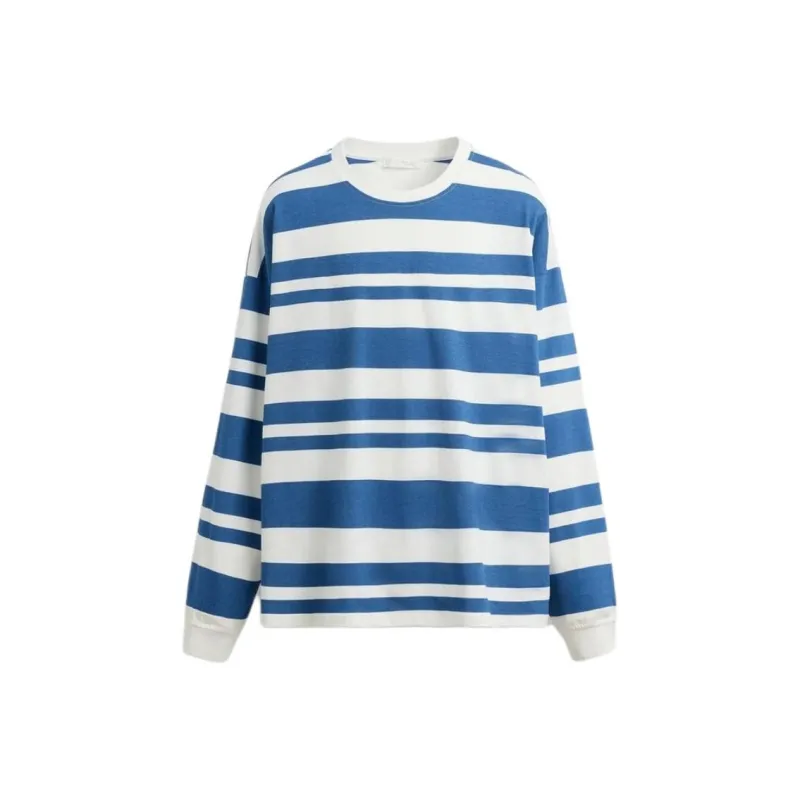 ZARA T Shirt Men's White/Sea Blue-0