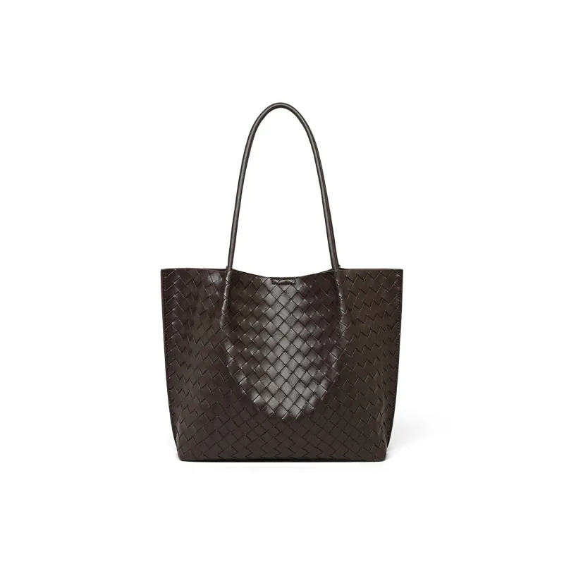 C°BANNER Cow Leather With Synthetic Leather Shoulder Bag Tote Women's Milkshake White/Classic Black-15