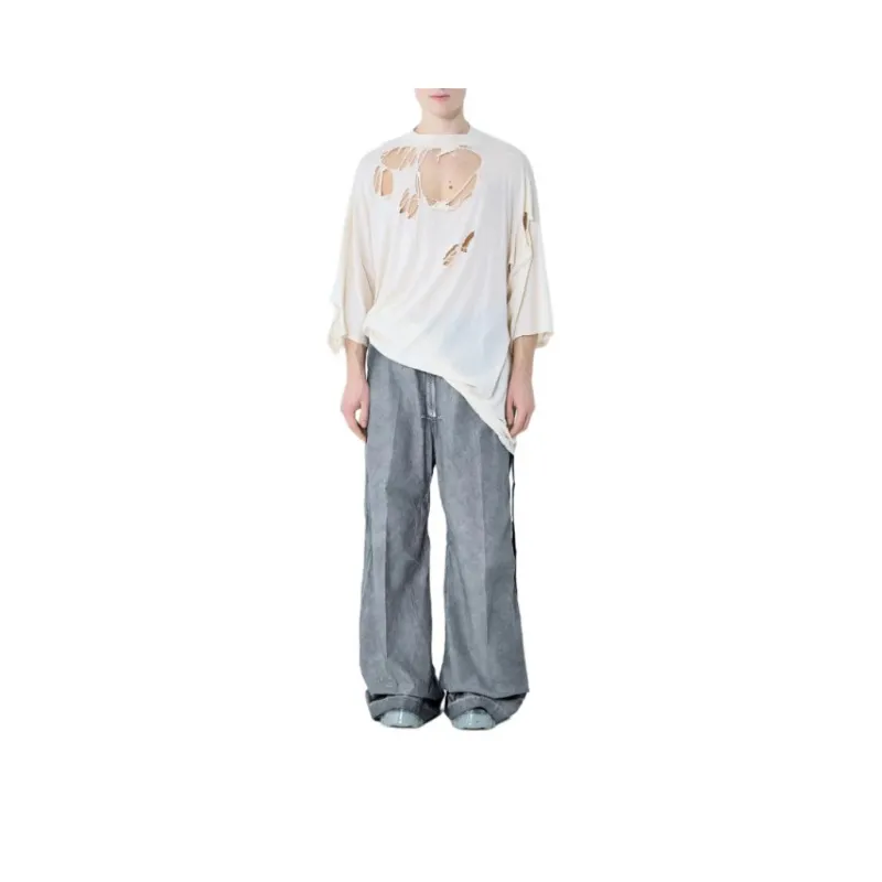 Rick Owens DRKSHDW Distressed Oversized T Shirt-0