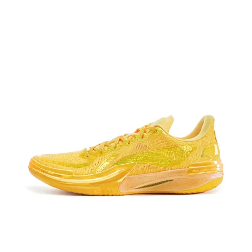 LiNing Gamma Cushioning Anti Slip And Wear Resistant Support Low Top Basketball Shoes Men
s Neon Mango Yellow