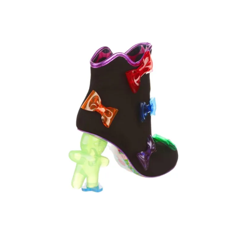 IRREGULAR CHOICE Yummy Gummy Ankle Boots 9.5cm Women's Black-3