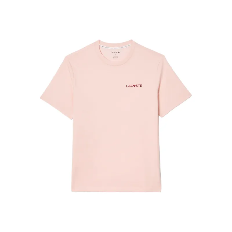 LACOSTE T Shirt Men's Pink/White-0