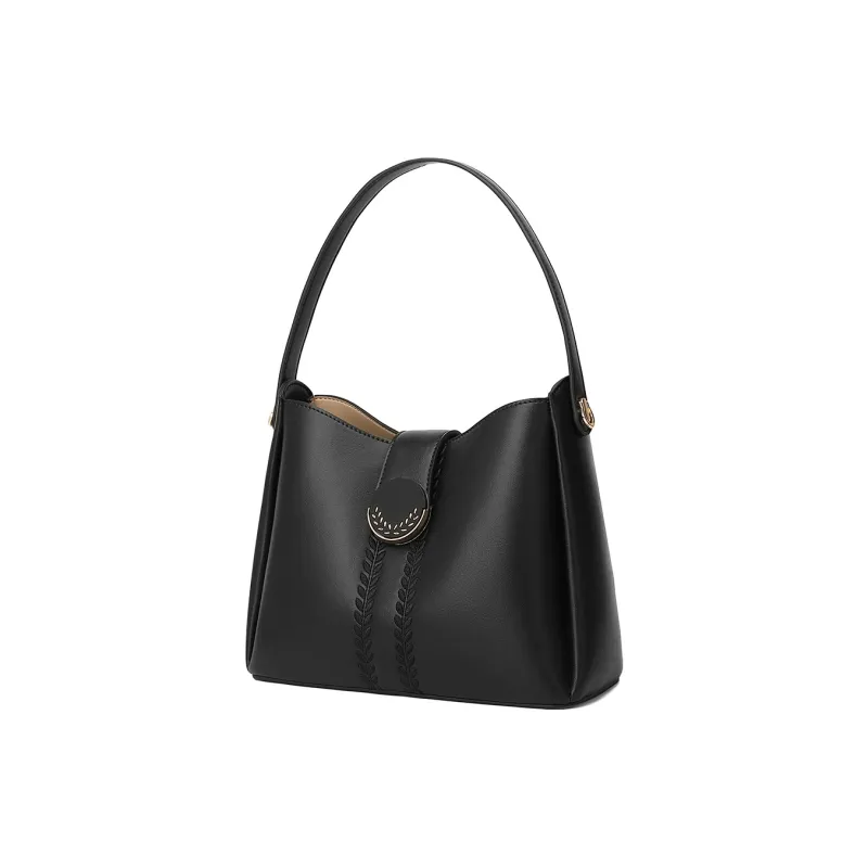 MEXICAN Polyurethane Crossbody One Shoulder Handbag Regular Women's Black/Apricot-0