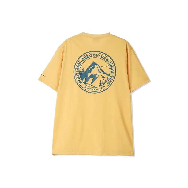 Columbia T Shirt Men's Sand Yellow/716-1