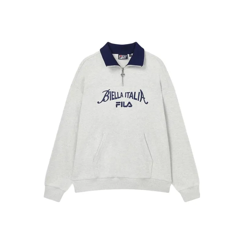 FILA Sweatshirts Unisex Ivory Heather Gray-0