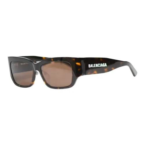 Balenciaga Acetate Irregular Shape Sunglasses Unisex Tortoiseshell