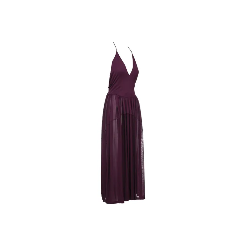 CELINE Slip Dresses Women's Burgundy-2