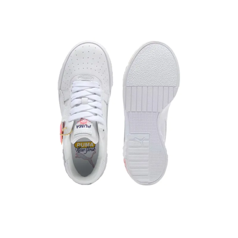 PUMA Cali Low Top Training Shoes Women's Mountain Lion White Peach Frost-2