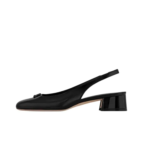LOUIS VUITTON Swing Chunky Heel High Heels 3.5cm Women's Black
