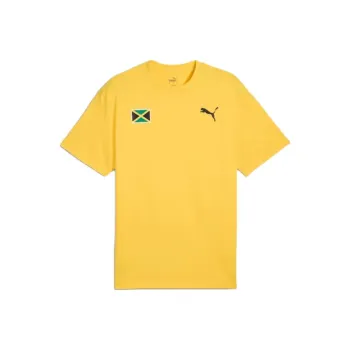 PUMA Village Wear Cotton Tee Men T Shirt Men's Yellow