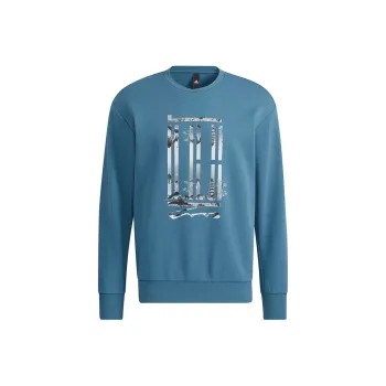 Adidas Wuji Series Wj Logo Swt Sweatshirt Men's Uniform Blue