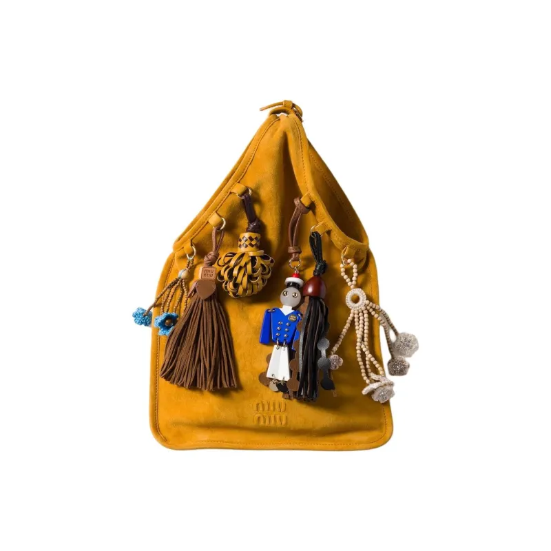 MIU MIU Lambskin Handbag Women's Yellow-1