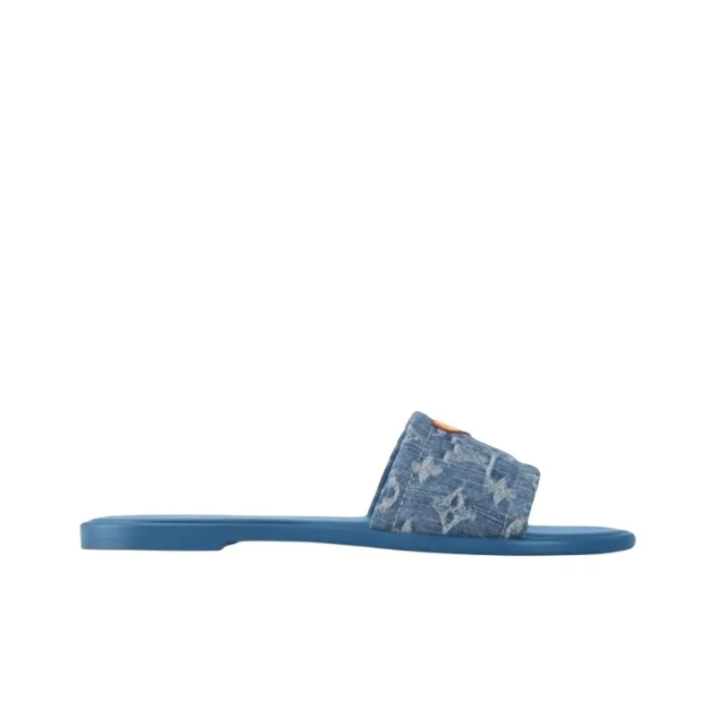 LOUIS VUITTON Lily Slide Slippers Women's Blue-1