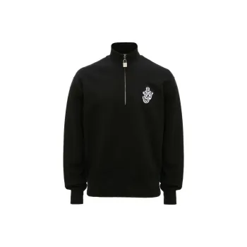 JW Anderson Logo embroidered Half zip Sweatshirt