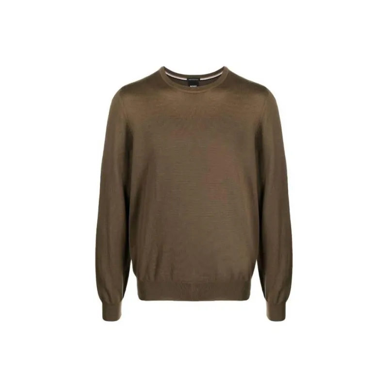HUGO BOSS Logo Embroidered Crewneck Jumper-0
