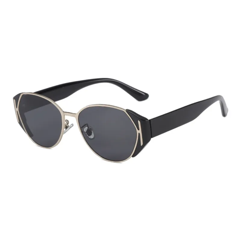 MUYKUY PC Metal Oval Sunglasses Women's-0