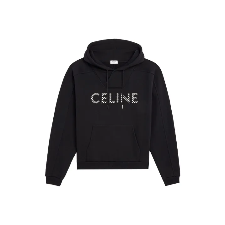 CELINE Loose Sweatshirt In Cotton Fleece With Studs-0