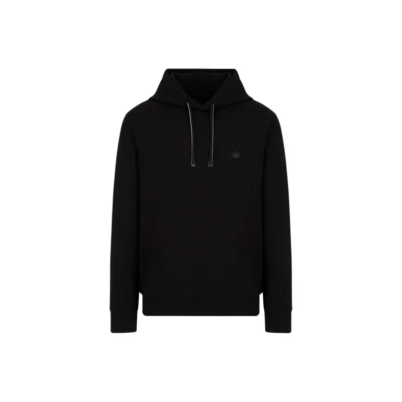 EMPORIO ARMANI Logo Patch Drawstring Hoodie-0