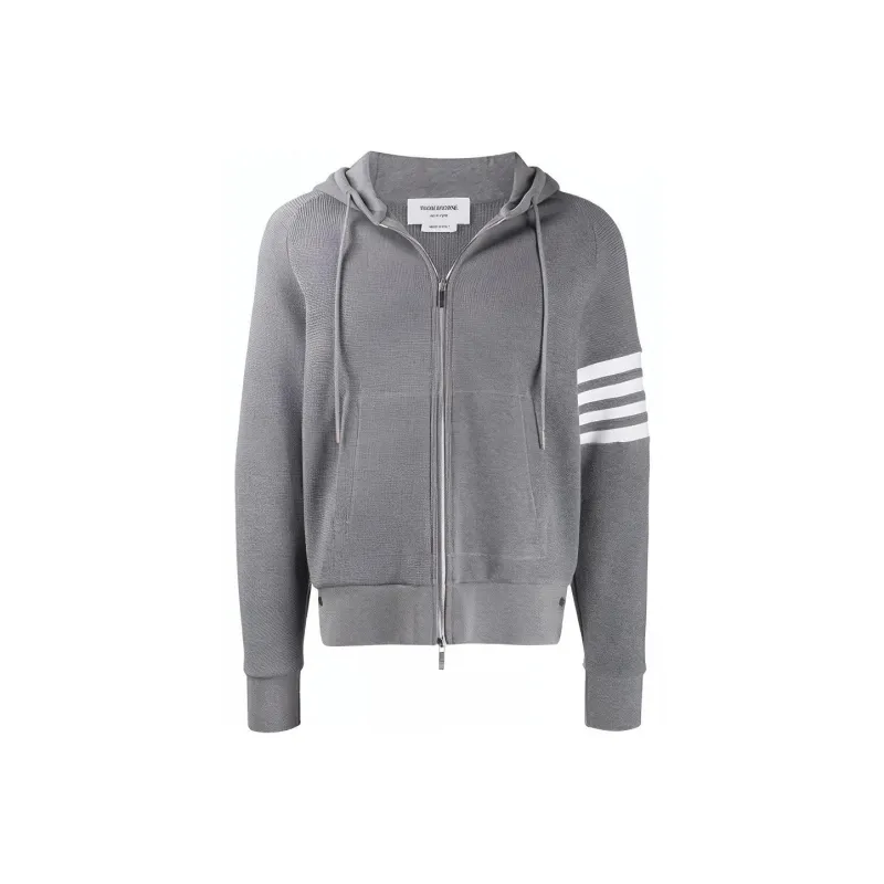 THOM BROWNE 4 Bar Raglan sleeve Waffle Stitch Hoodie-0