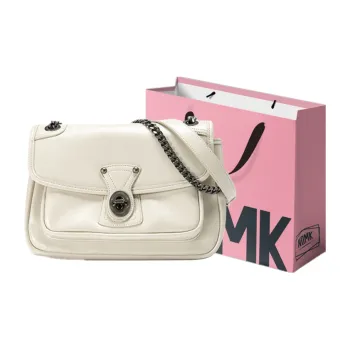 NOMK PU Chain Hobo Bag Underarm Tote Commute Bag Shoulder Bag Regular Women's Black/White