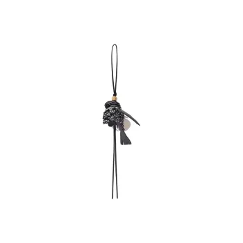 LOEWE Classic Calfskin Bag Charm Bag Accessory Women's Black & Soft White