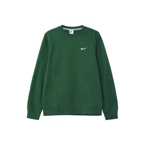 Nike Club Fleece Logo CrewNeck Sweatshirt Green