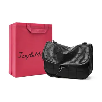 Joy&Mario Synthetic Leather Crossbody Bag Shoulder Bag Women's Black