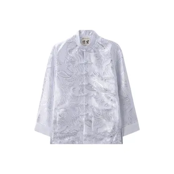 XUANSHENG Jackets Coats Men's Water Ripple Stripes