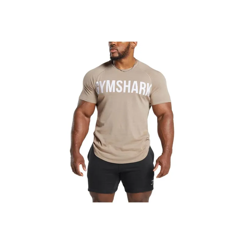 GYMSHARK T Shirt Men's Sandy Brown-0