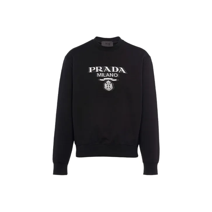 PRADA Sweatshirts Men Black-0