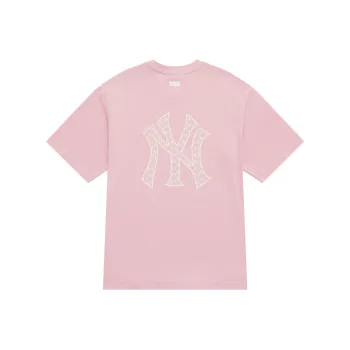 MLB MONOGRAM Collection New York Yankees SS25 T Shirt Unisex Pink
