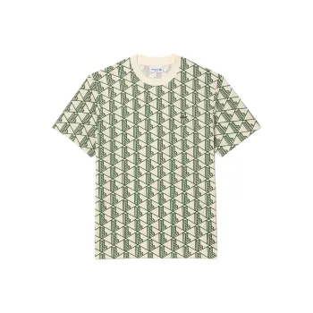 LACOSTE Monogram print T shirt