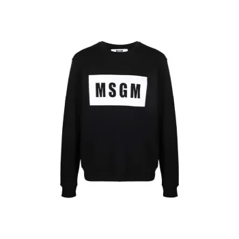 MSGM Logo-print Cotton Sweatshirt