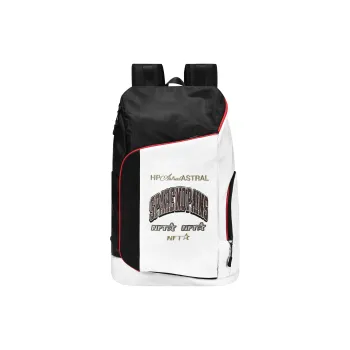 Spare No Pains. Polyester Backpack Unisex Black White