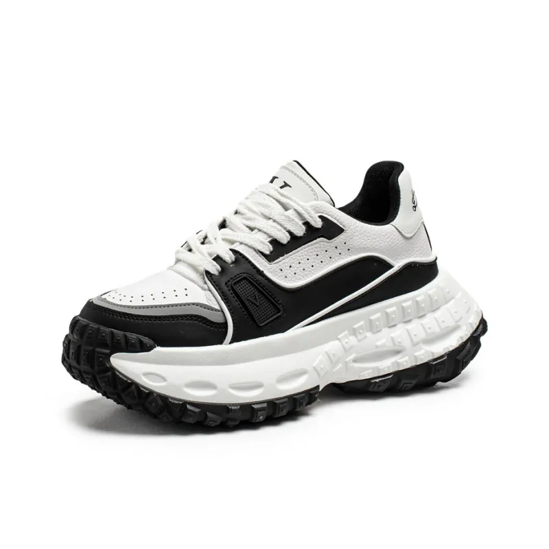 JANECO Anti Slip And Wear Resistant Breathable Low Top Chunky Sneakers Men's-1