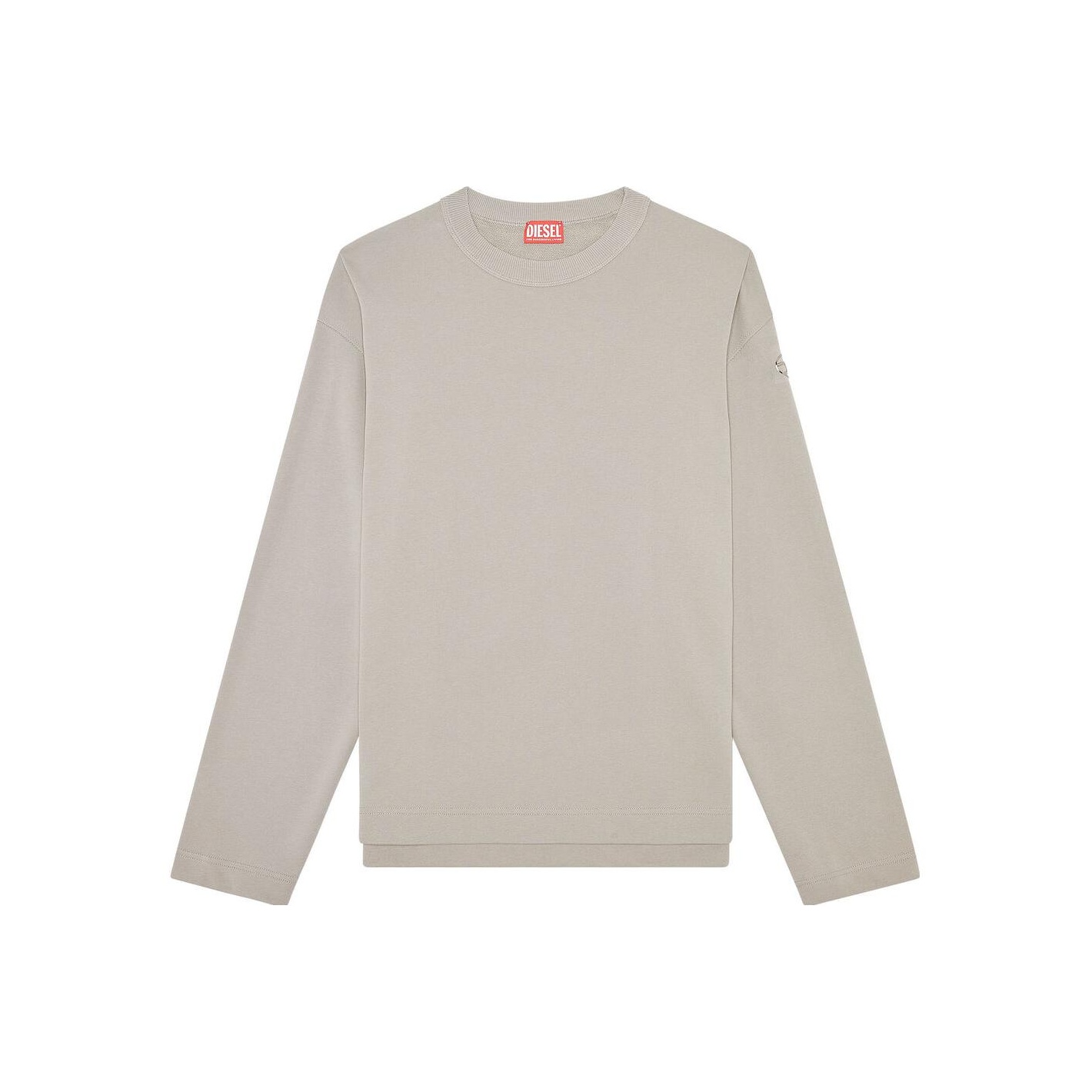 Men's Sweatshirt with metallic logo | Black | Diesel