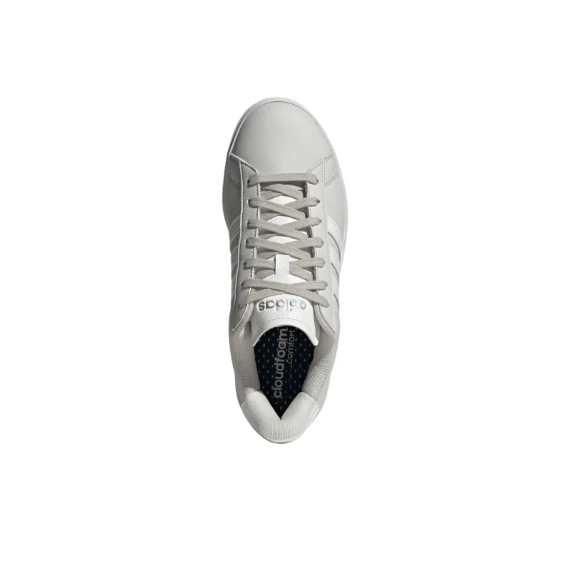Adidas GRAND COURT 2.0 Anti Slip Wear Resistant Low Top Skateboard Shoes Women's Gray White-2