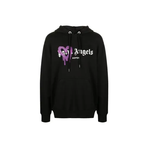 PALM ANGELS Aspen Heart Sprayed Logo Hoodie