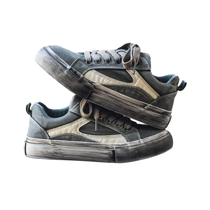 AMICNIEGD Abrasion Resistant Breathable Low Top Canvas Shoes Men's-5