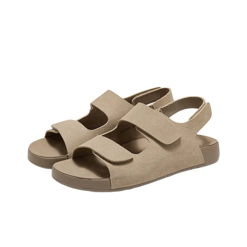 GEMEIQ Strap Sandals Women's Milk Tea-1