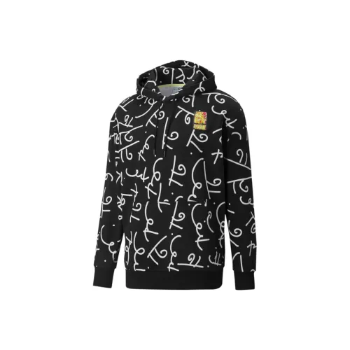 NORVINCY Artistic Style Print Hooded Loose Fit Sweatshirt Unisex
