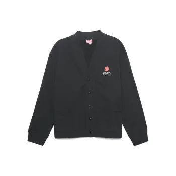 KENZO Logo Printed Button Up Cardigan