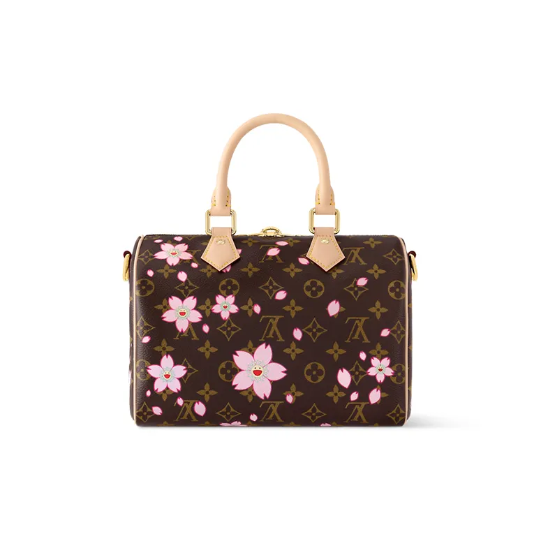 LOUIS VUITTON X Takashi Murakami Cherry Blossom Speedy Bandouliere 25 Sakura Brown-2