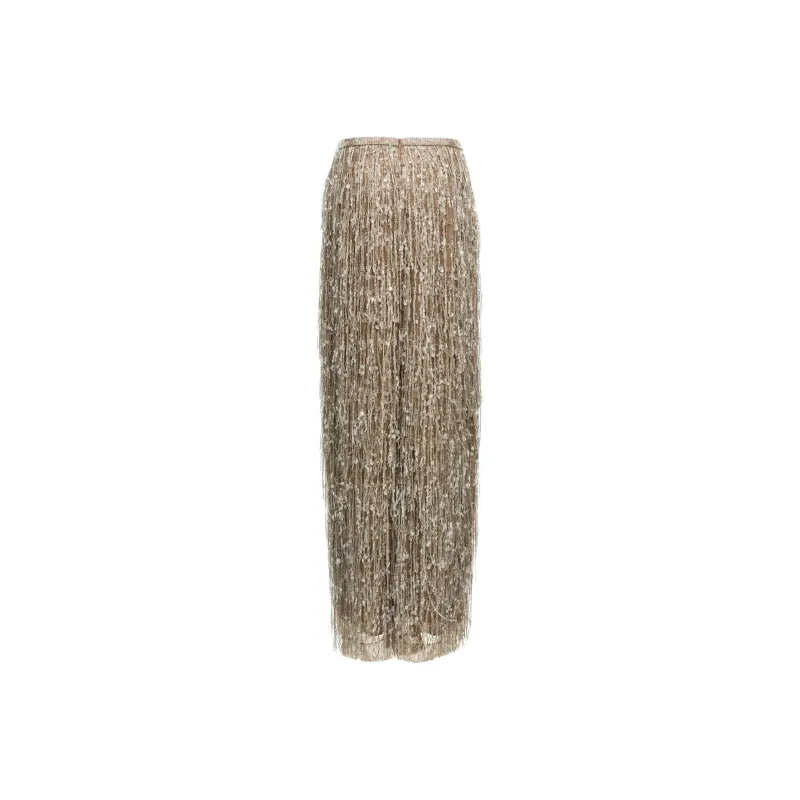 Brunello Cucinelli Sequin Fringed Skirt-1