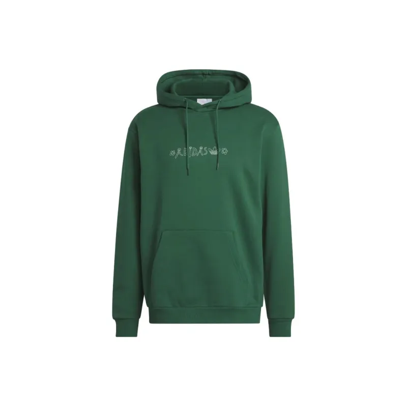 Adidas Originals HOODIE LC FLOWER Sweatshirts Men Green-0