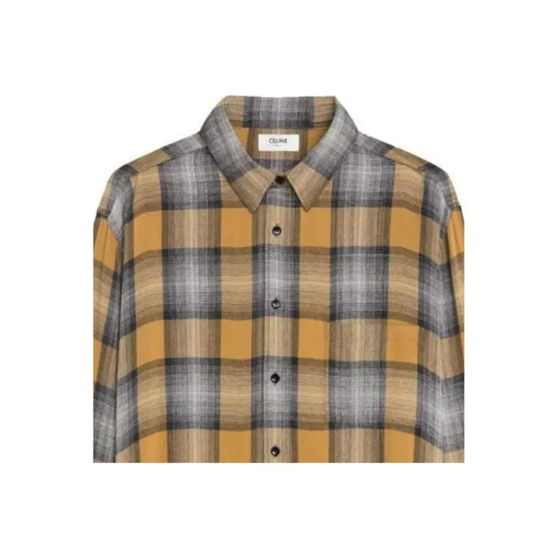 CELINE Shirts Men Yellow-4