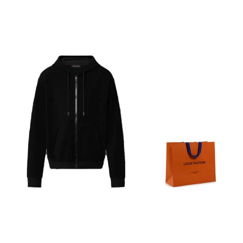 LOUIS VUITTON Monogram French Terry Zip Through Hoodie-6
